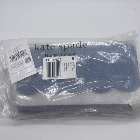 Kate Spade Gemma Cross Body Gold Chain Leather Fresh Blue NWT - Picture 11 of 12